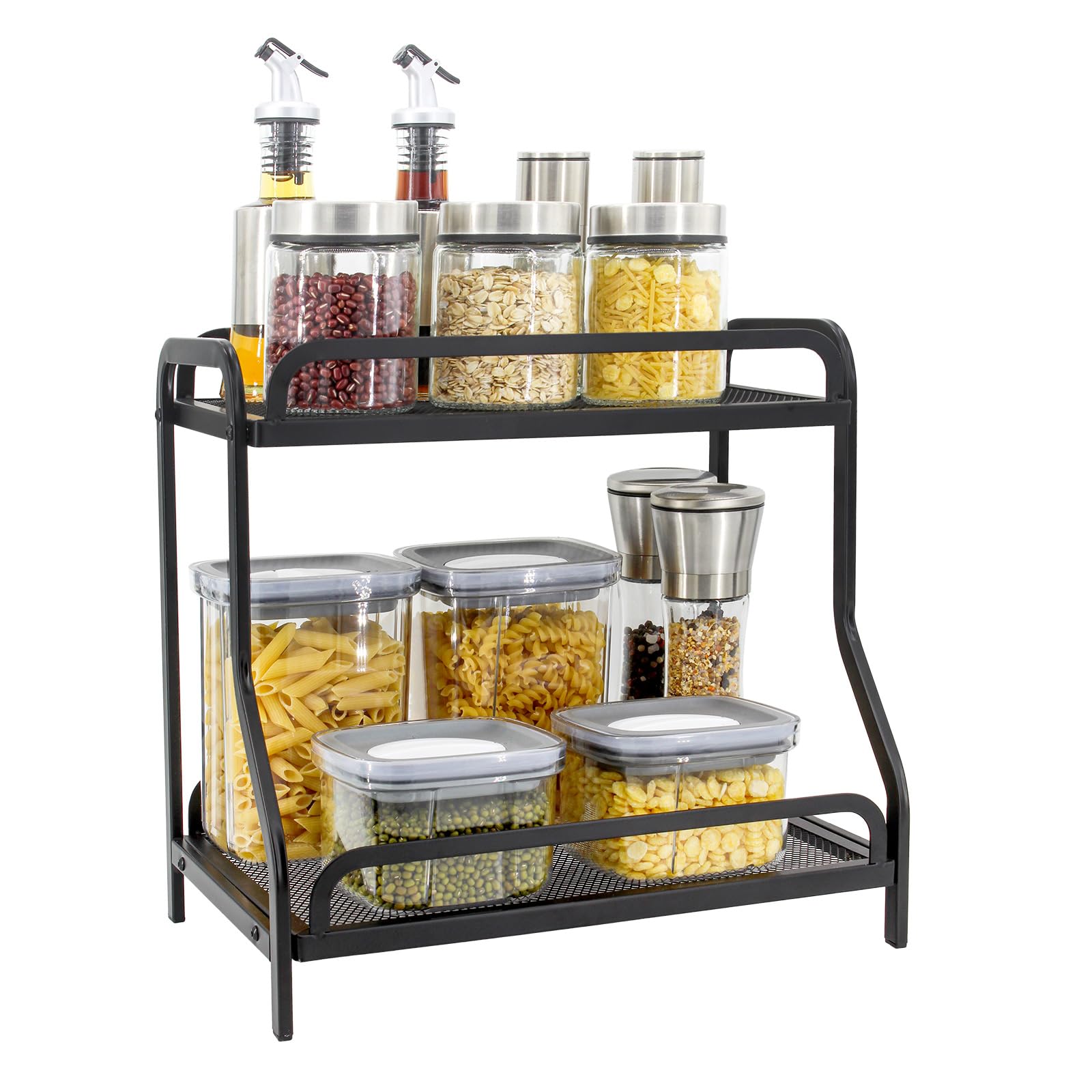 Womanht 2-Tier Countertop Organizer – Metal Kitchen & Bathroom Shelf