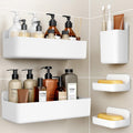 Orimade Shower Caddy - 5 Pack Rustproof ABS Bathroom Shelves, White