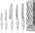 Nuovva 5-Piece Professional Kitchen Knife Set – Calacatta Granite Blades
