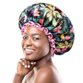 mikimini Large Shower Cap | Reusable Waterproof Bath Cap for Long Hair