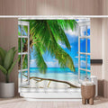 Ocean View Shower Curtain – Mold Resistant Polyester, 180x180cm