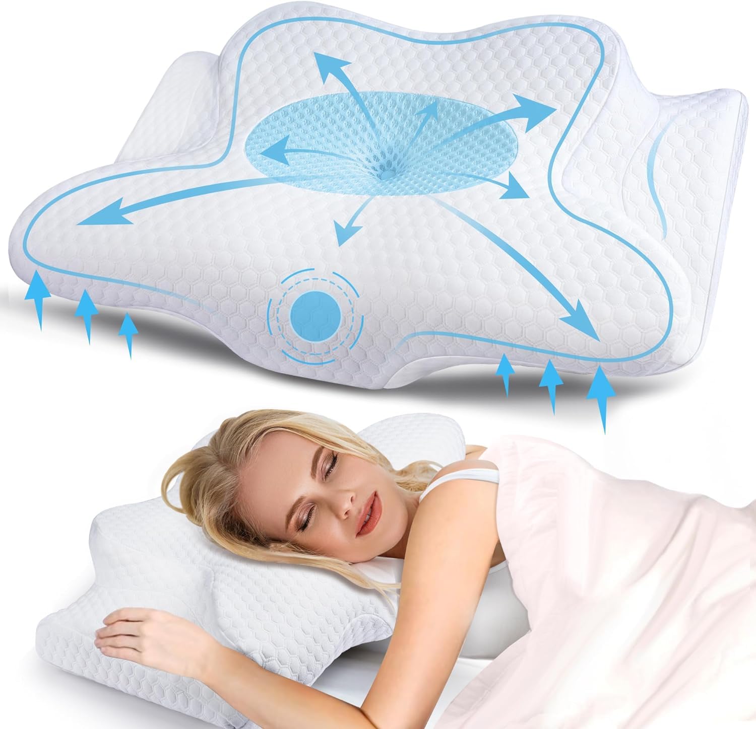 Cervical Memory Foam Pillow – Orthopedic Neck Pain Relief