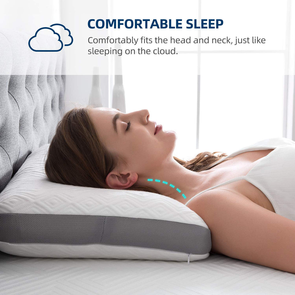 NOFFA Memory Foam Pillow – Orthopedic Neck Support for Side Sleepers