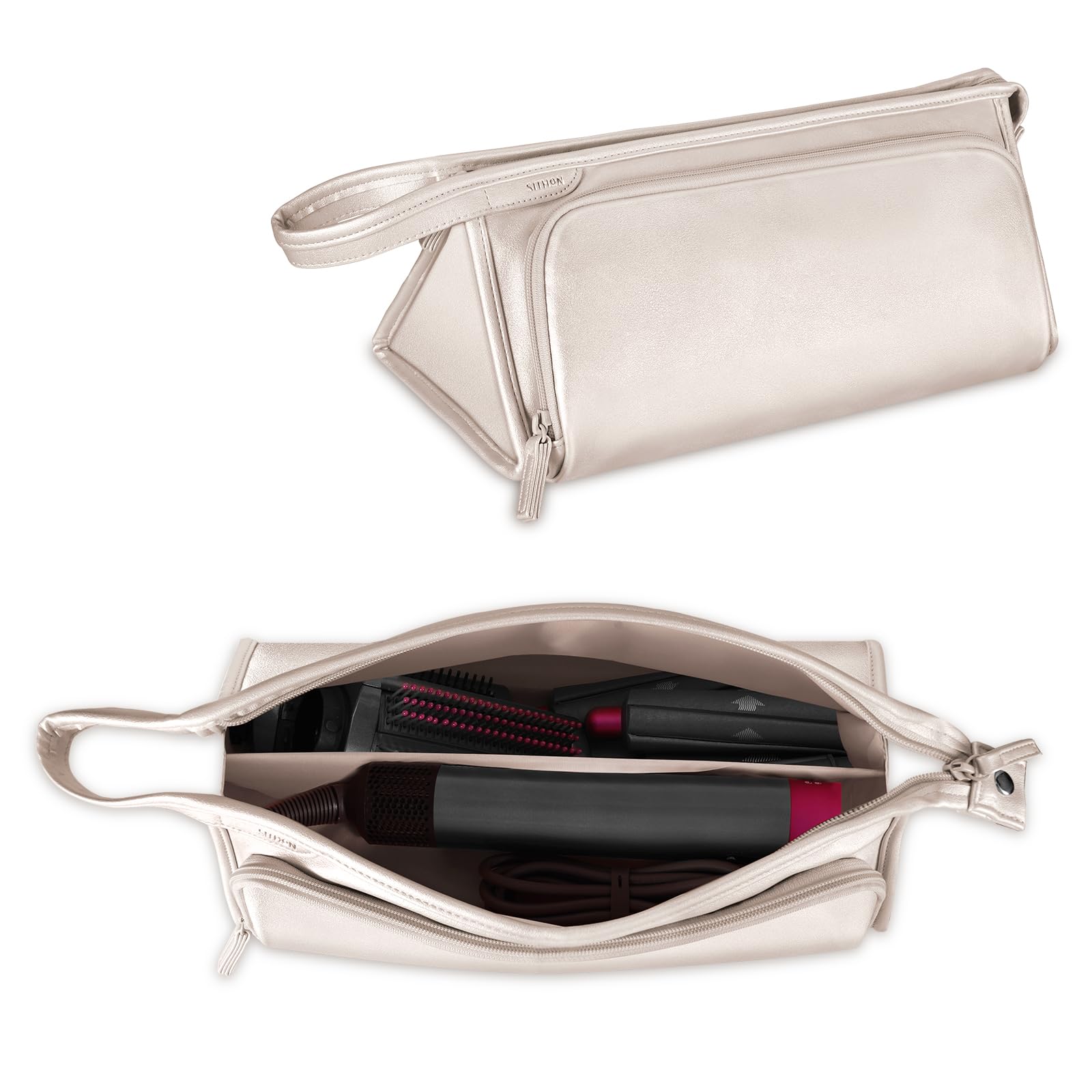 SITHON Travel Case for Dyson Airwrap & Shark Flexstyle | PU Leather Bag