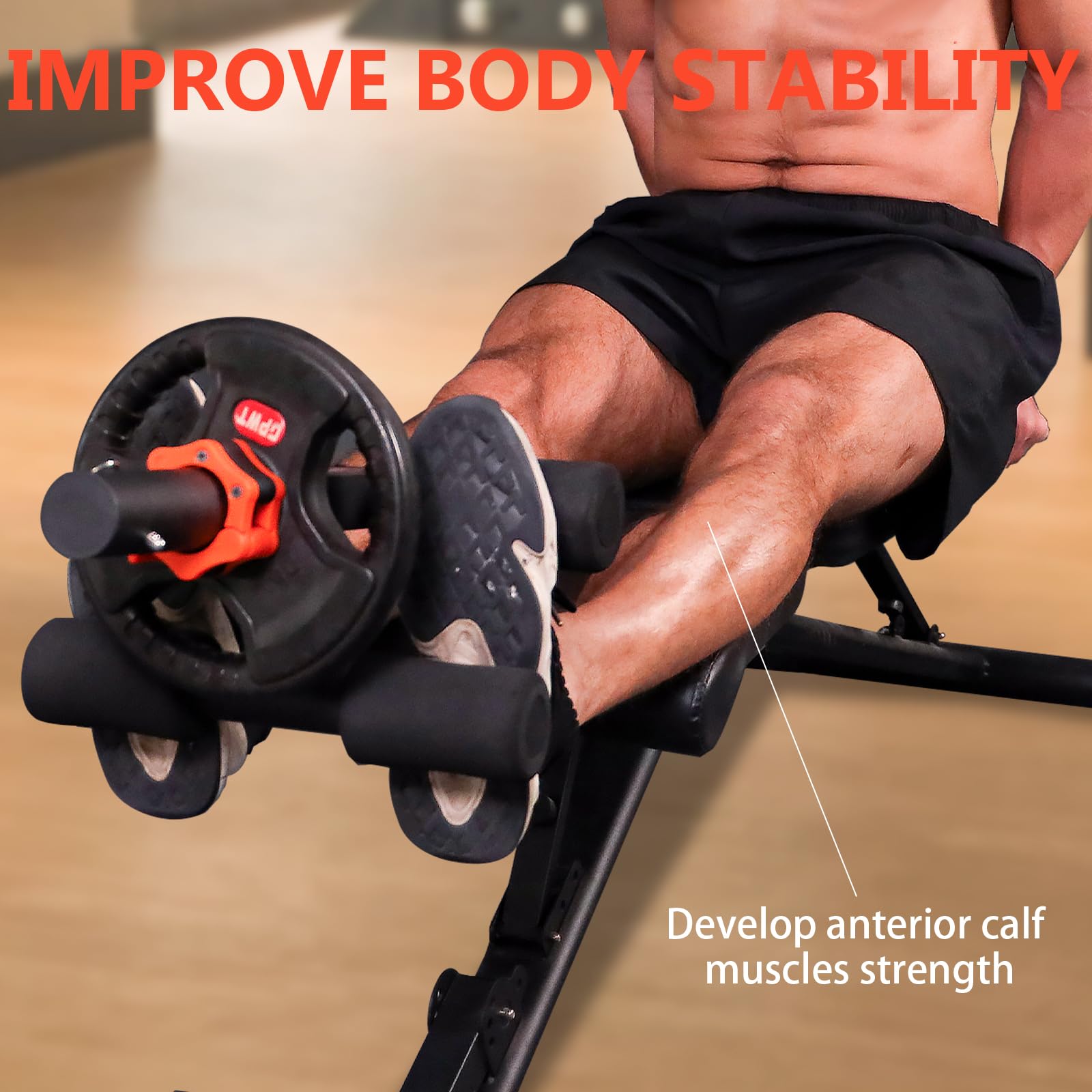 Fitarc Tib Bar Tibialis Trainer – Calf & Shin Strength Machine, Fits 1"