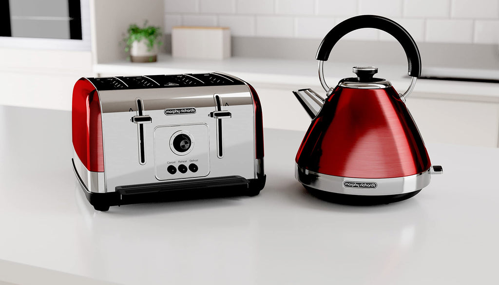 Morphy Richards Venture 4 Slice Toaster in Red with High Lift – 240133