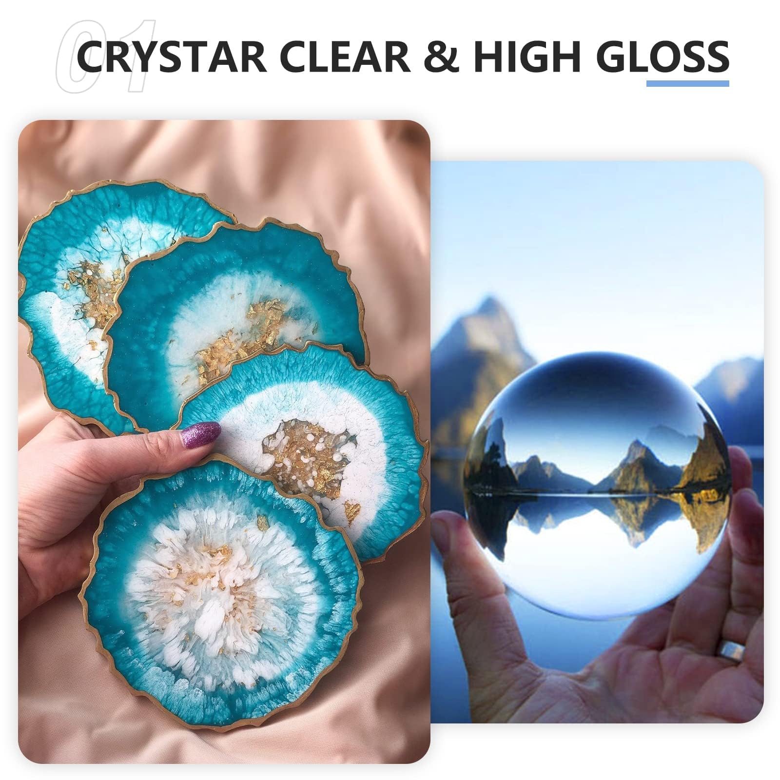 Teexpert Epoxy Resin Kit – 1 Gallon Crystal Clear Casting & Coating Resin