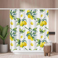 Jolof Store Yellow Lemon Tree Shower Curtain | Mold Resistant Polyester