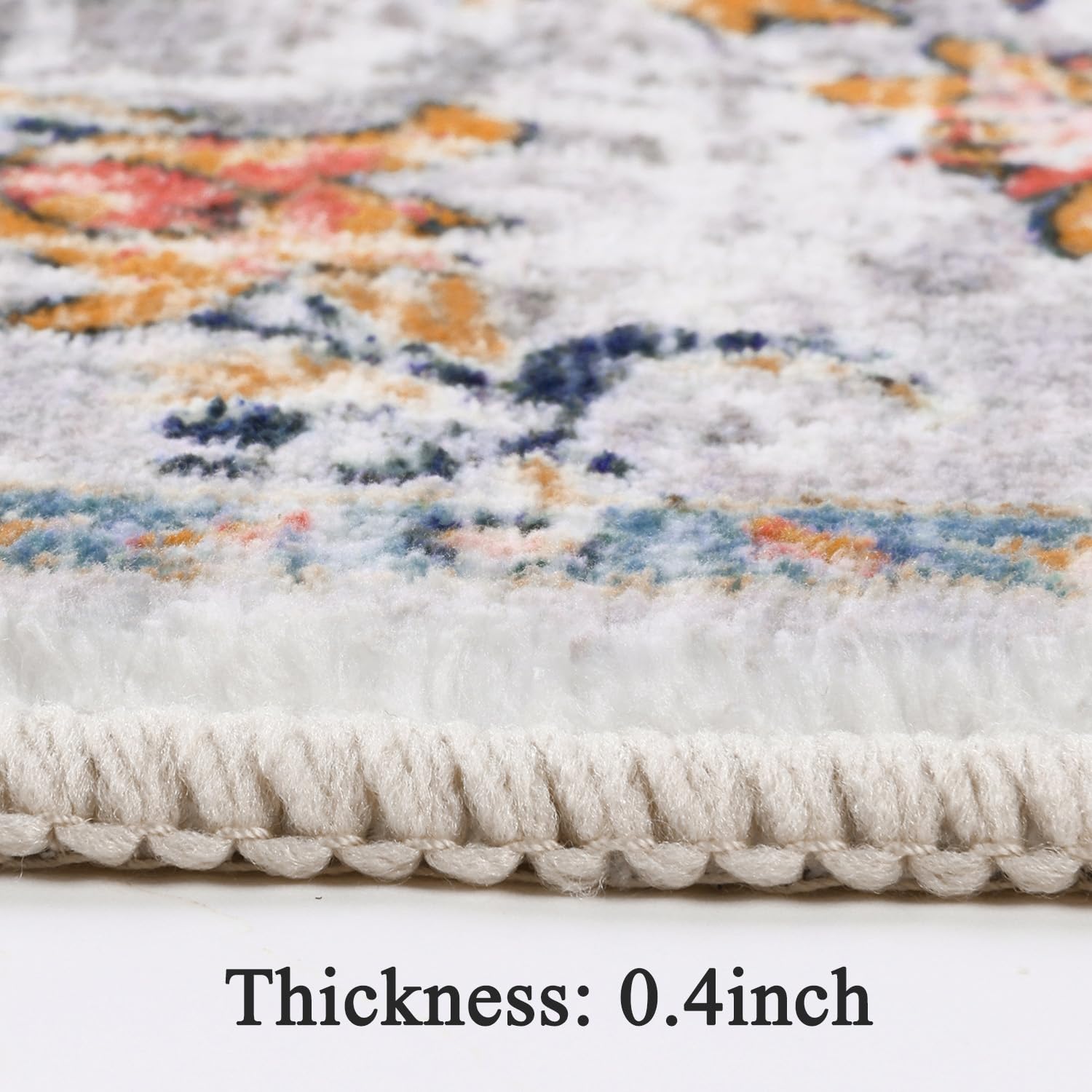 SHACOS Hallway Runner – 60x305cm Non-Slip Washable Distressed Rug