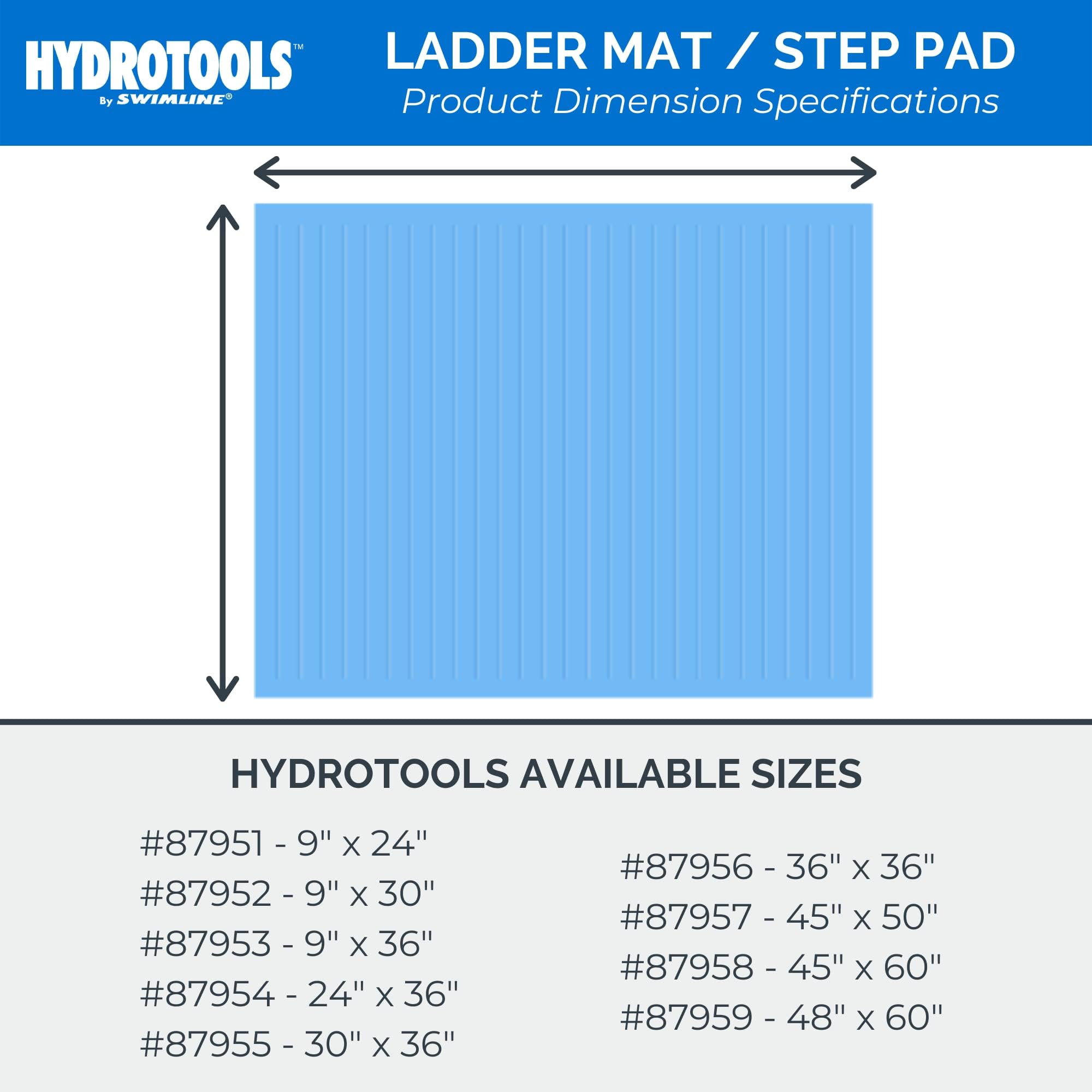 Swimline Hydrotools Pool Ladder Mat – 36x36 Non-Slip Liner Protection
