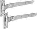 IRONTITE Cranked Gate Hinges | 400mm Heavy Duty Galvanized Hook and Band