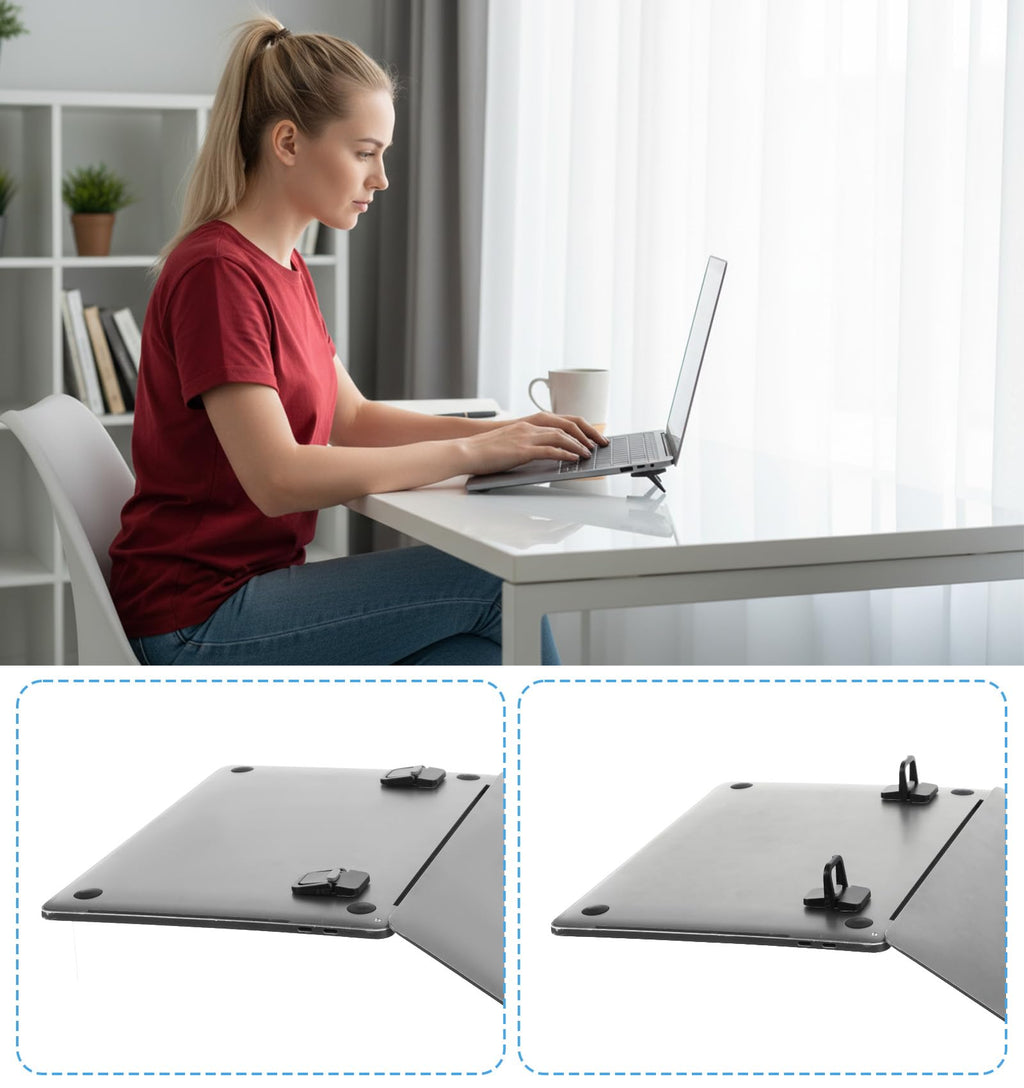 ValueBargain 2 PCS Keyboard Riser, Black Adjustable Angle Keyboard Stand for Desktop Portable Foldable Laptop Feet - image 4