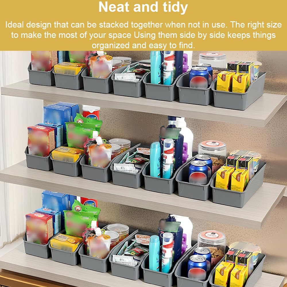 Set of 4 Storage Boxes, Storage Basket, Plastic Organiser Box - image 5