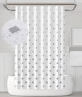 YOUNG DA Fabric Shower Curtain – Grey Diamond Geometric Design, 72x72