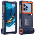 Lanhiem Universal Waterproof Diving Phone Case for iPhone & Galaxy - Orange
