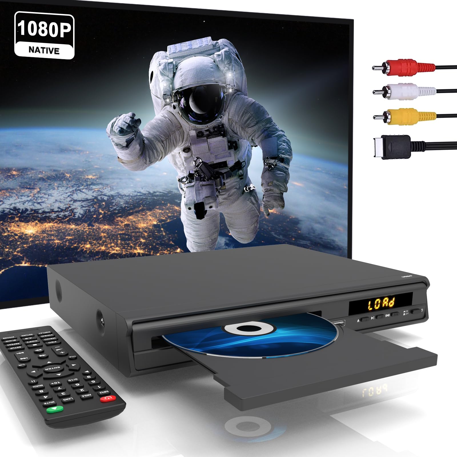 Jolof Store 1080P HDMI DVD Player | Region Free Karaoke Player with USB