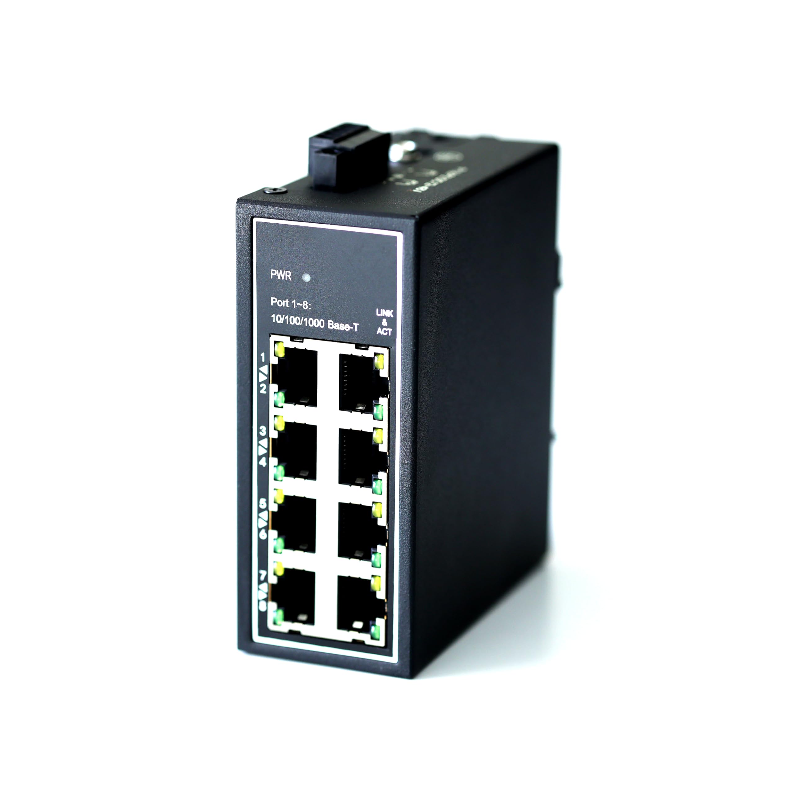 WIWAV 8-Port Gigabit Industrial Ethernet Switch | Unmanaged DIN Rail