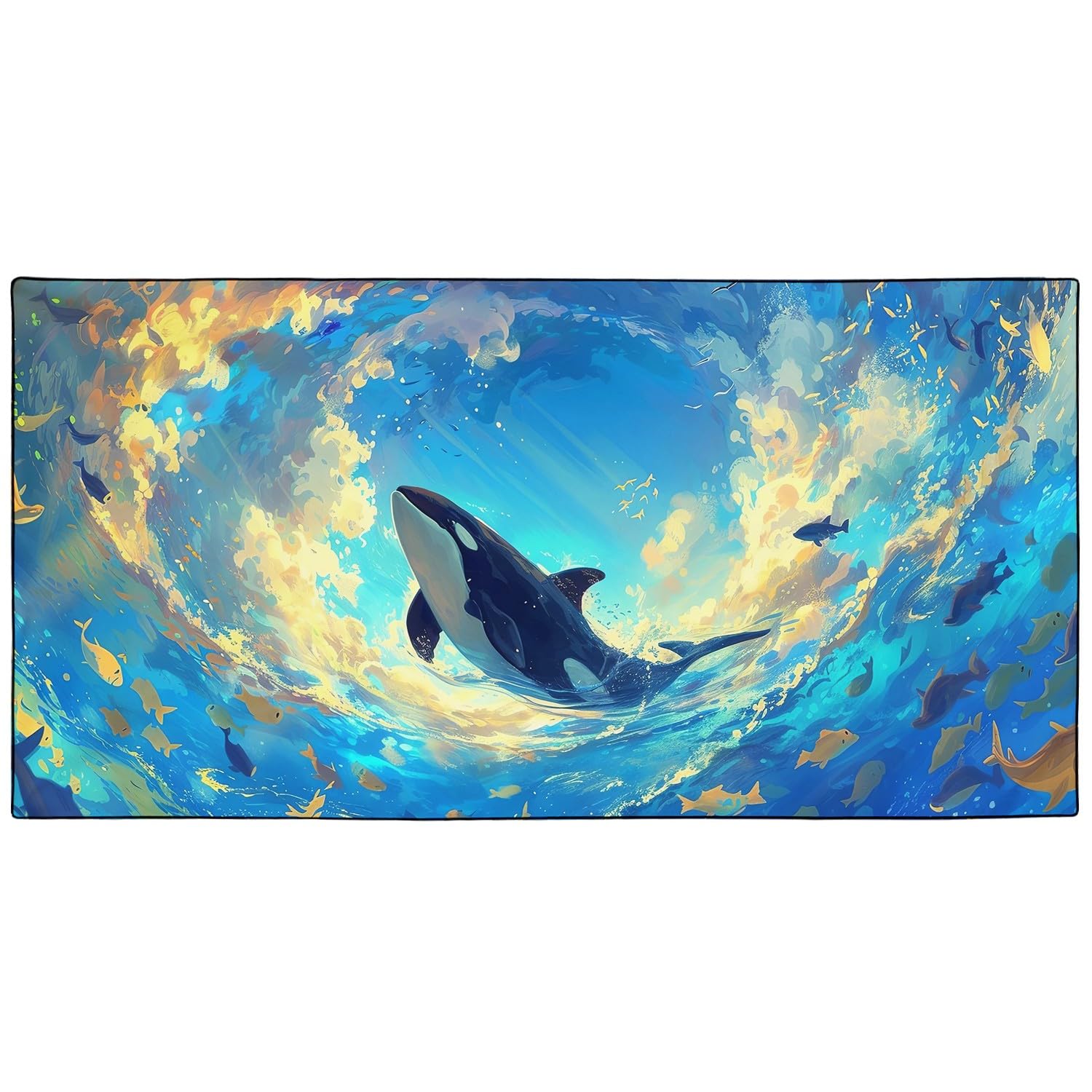 YISUMEI Fantasy Whale Microfibre Beach Towel | Extra Large Quick Dry