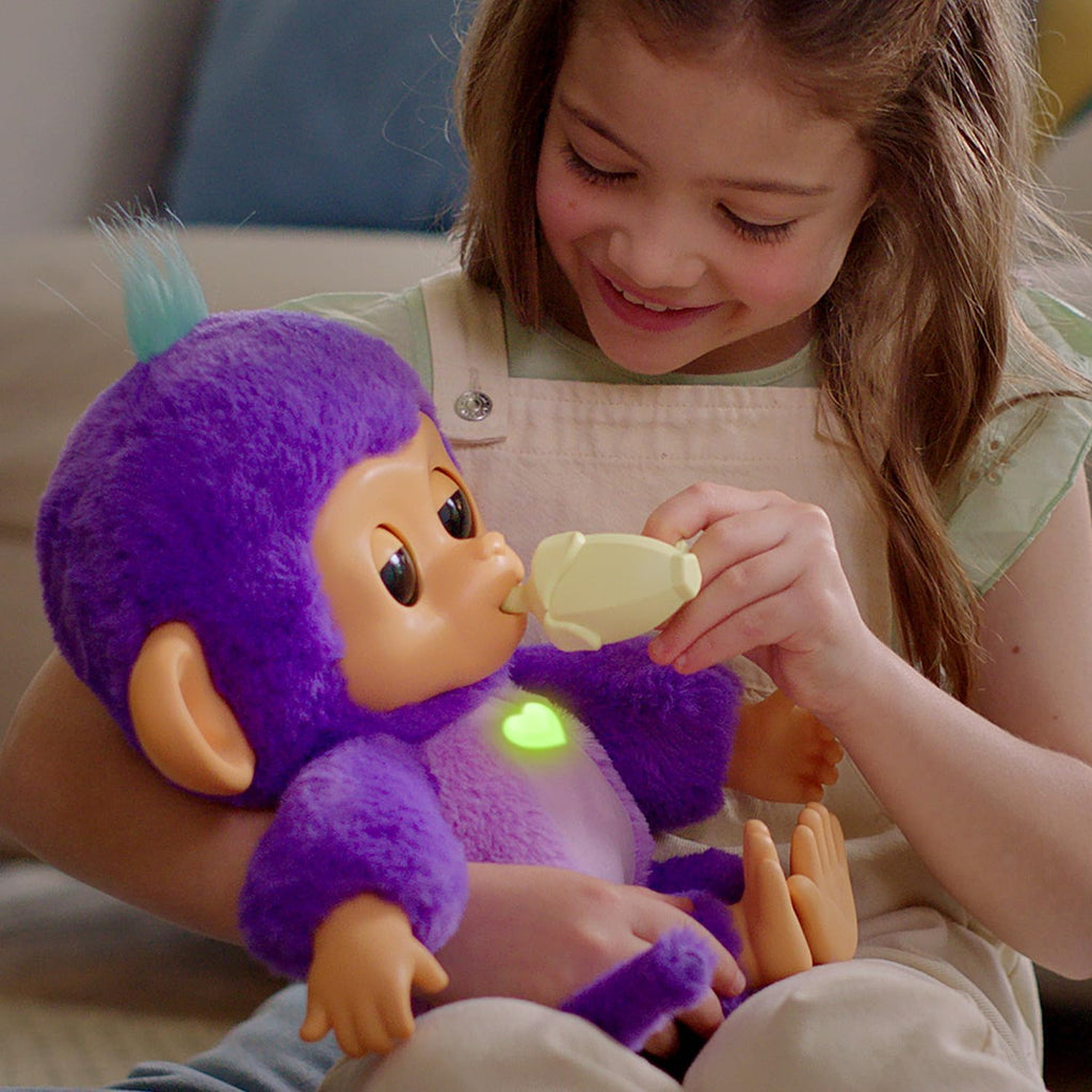 Fingerlings Care ‘n’ Cuddles Interactive Baby Monkey Toy by Snaps
