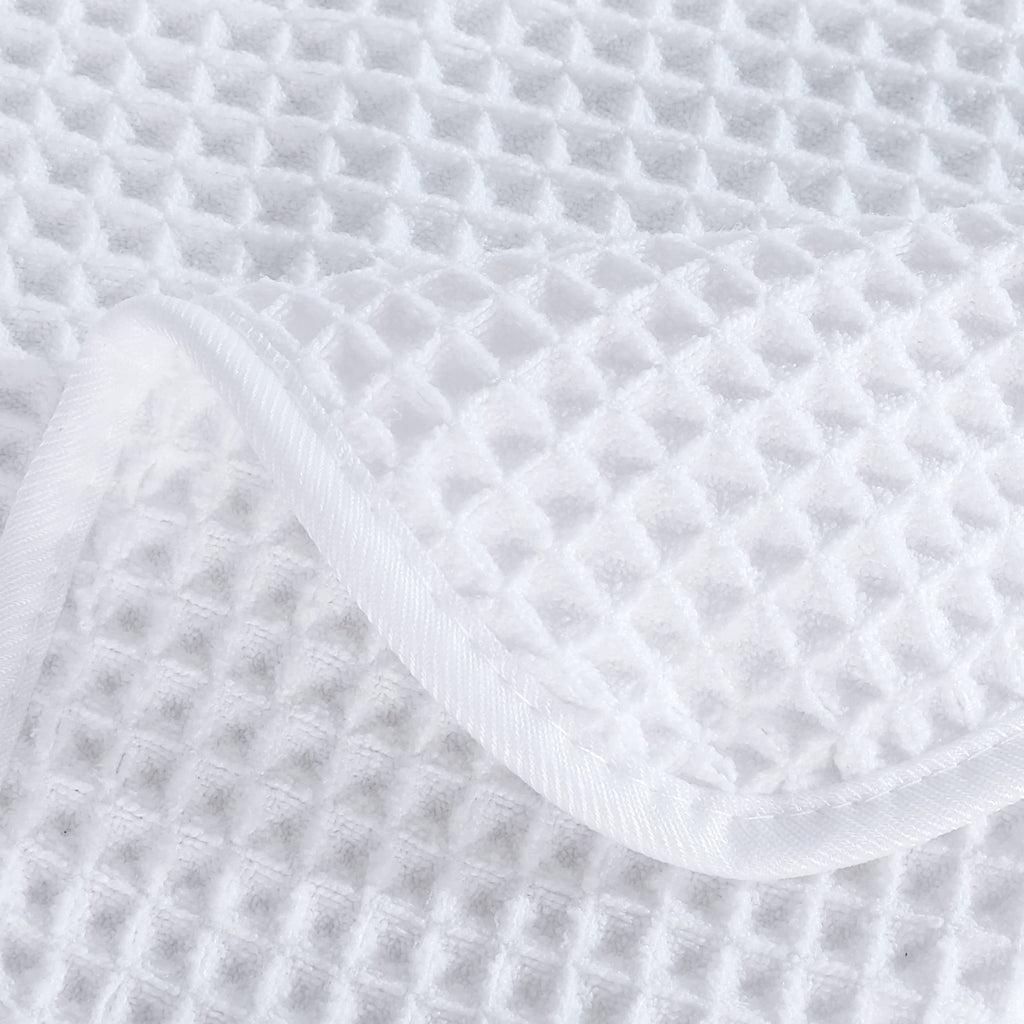 Polyte Microfibre Waffle Weave Bath Sheets - Quick Dry White, 2 Pack