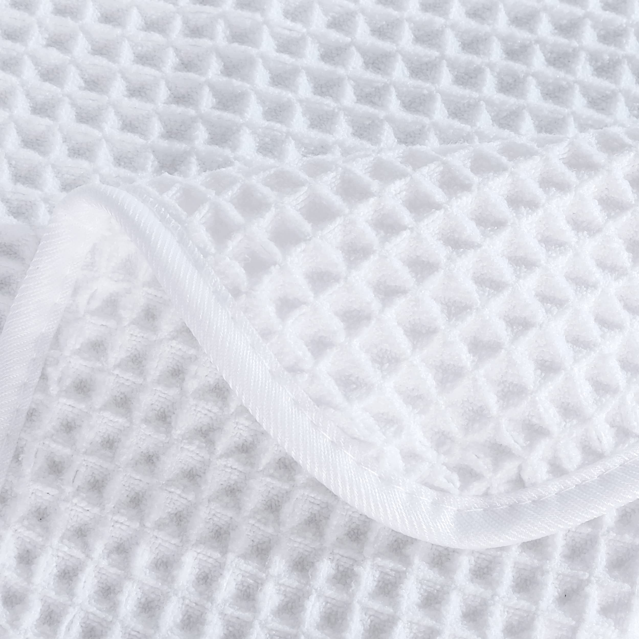 Polyte Microfibre Waffle Weave Bath Sheets - Quick Dry White, 2 Pack