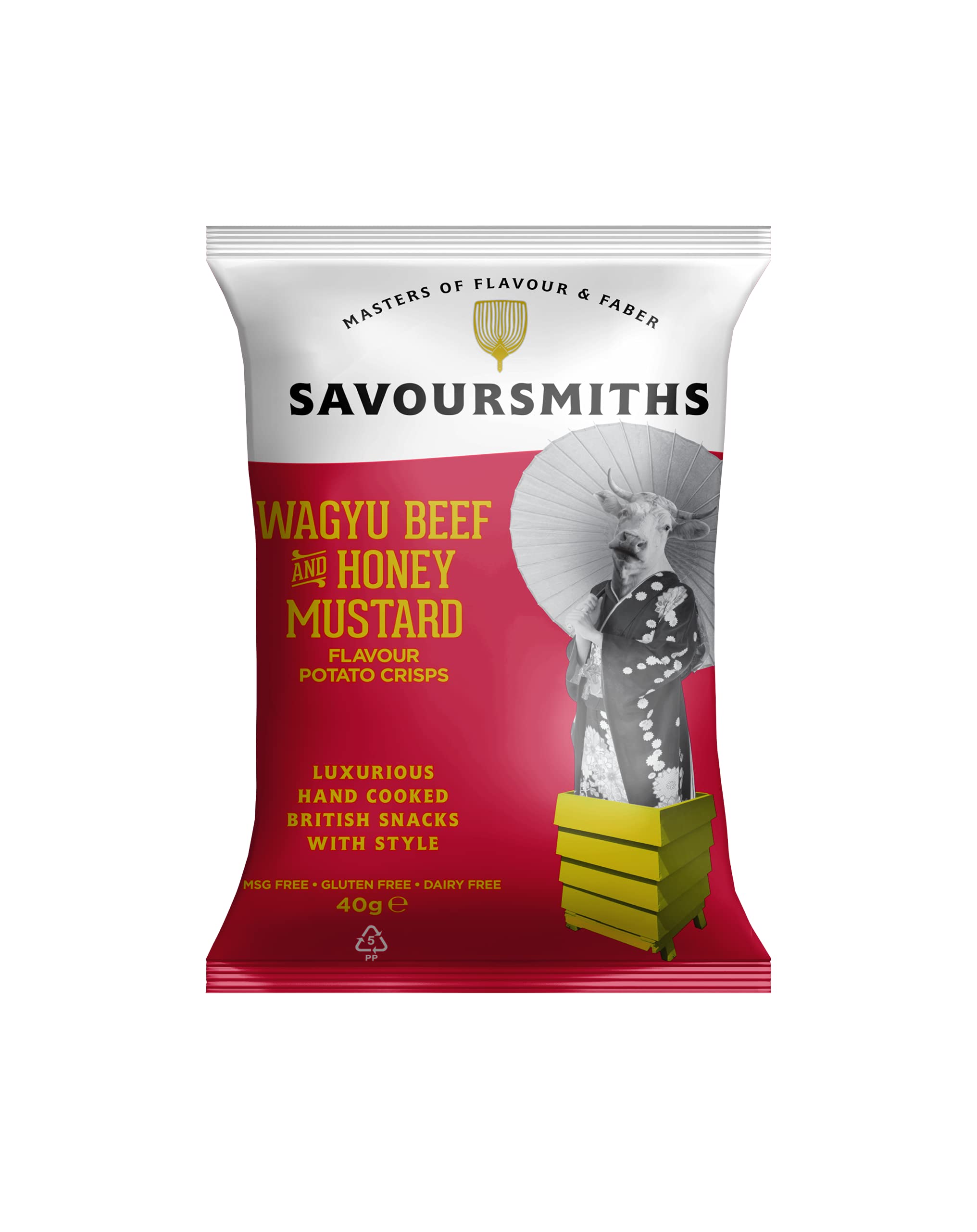 Savoursmiths Wagyu Beef & Honey Mustard Luxury Potato Crisps - 24 x 40g
