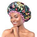 mikimini Waterproof Shower Cap | Reusable Rainforest Print Bath Cap