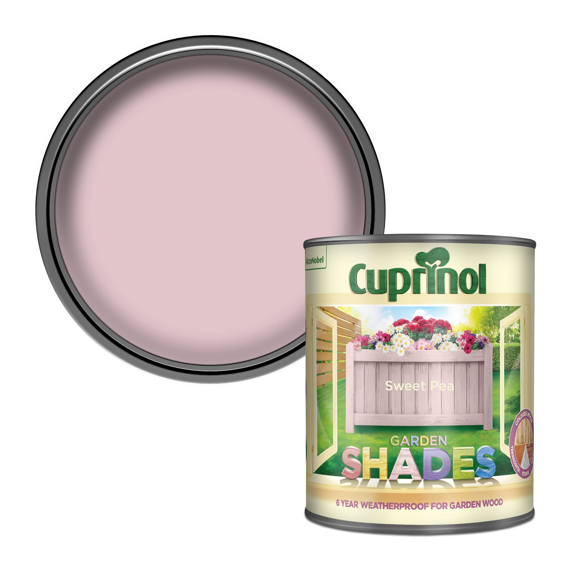Cuprinol Garden Shades Exterior Woodcare Paint - Sweet Pea, 1 Litre