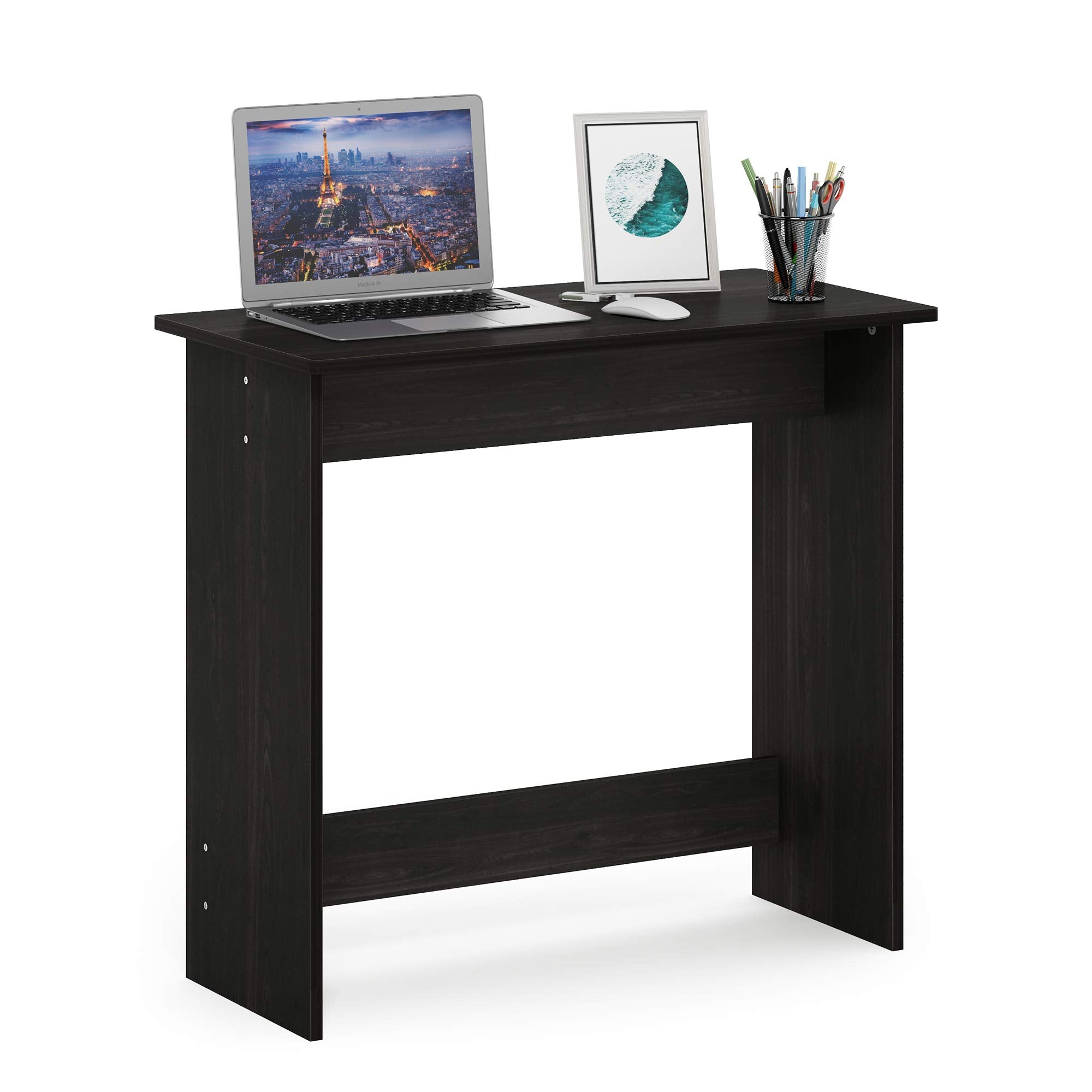 Furinno Simplistic Computer Desk – Compact Study Table, Espresso Wood
