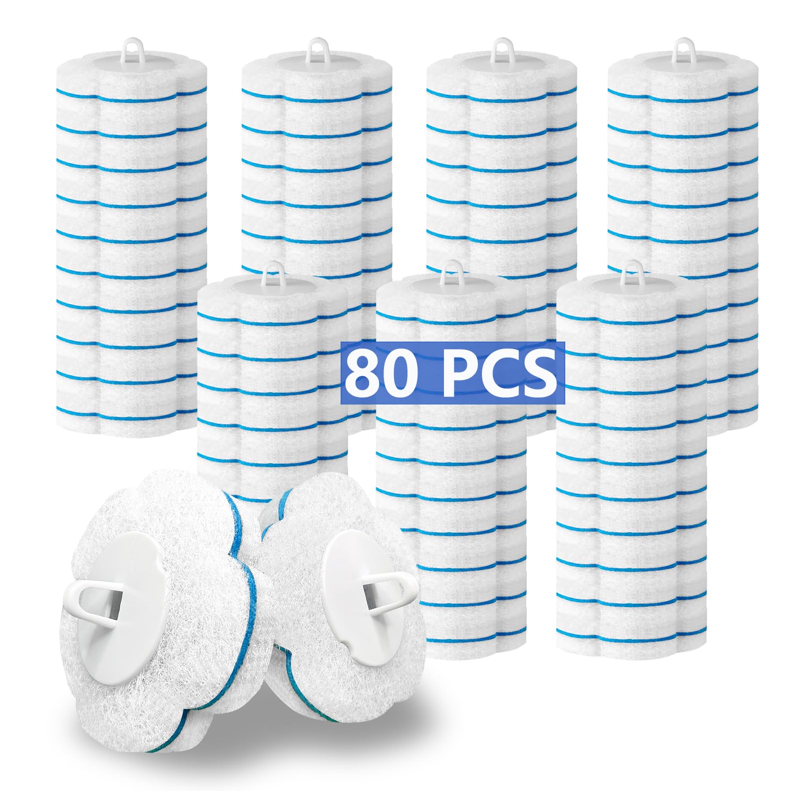 Ucaimao 80 PCS Toilet Wand Cleaner Refills | Disposable Cleaning Pads