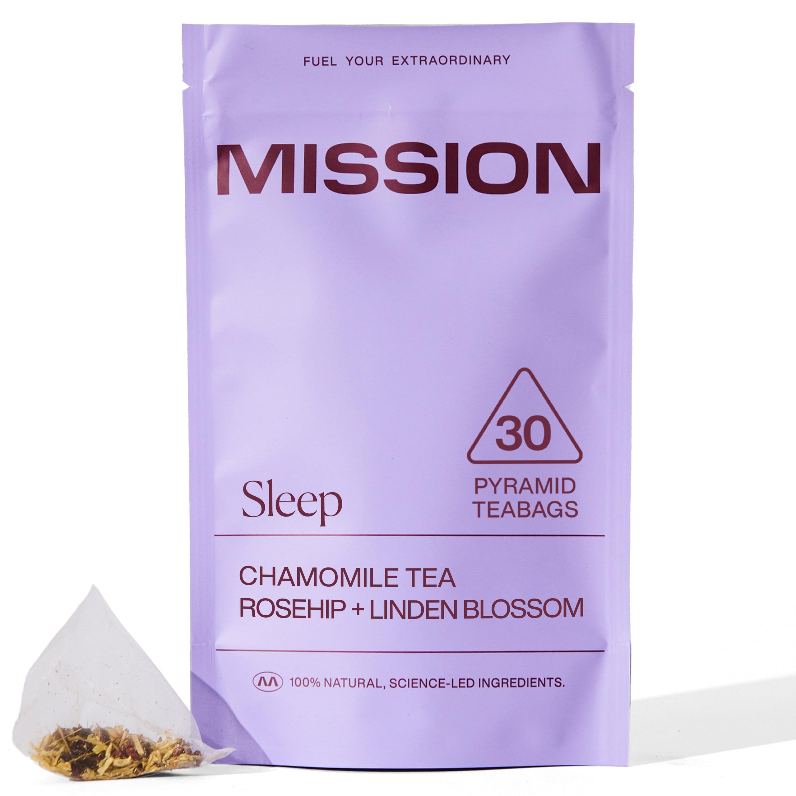 Mission Sleep Herbal Tea – Chamomile & Linden Blossom – 30 Tea Bags