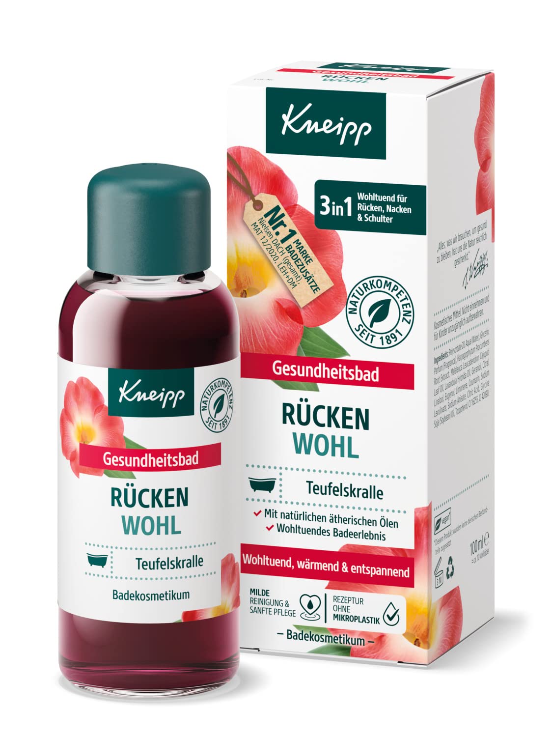 Kneipp Back Wellness Bath Oil – Devil's Claw & Lavender, 100ml