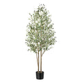 Alupssuc 6FT Artificial Olive Tree | Lifelike Faux Silk Floor Plant for Home