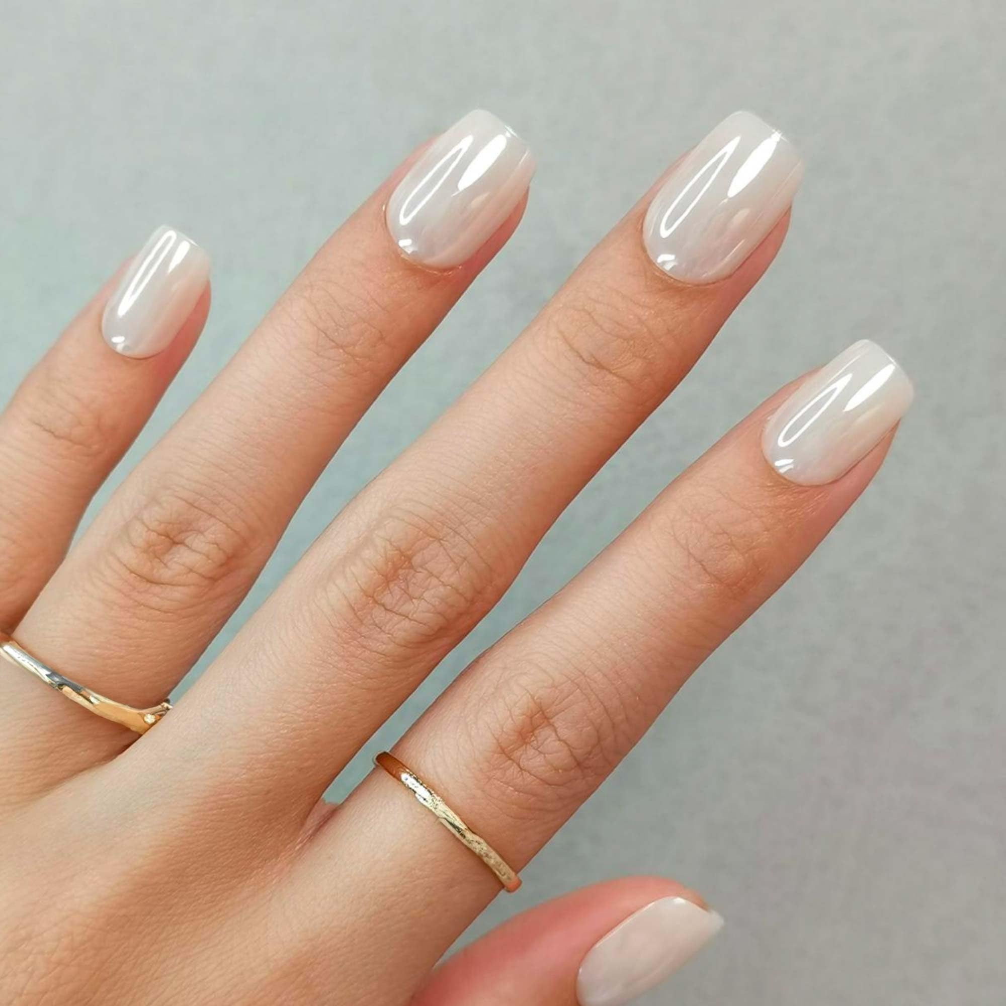 MoYou London Gel Press On Nails – Short Square Reusable Soft Fake Nails