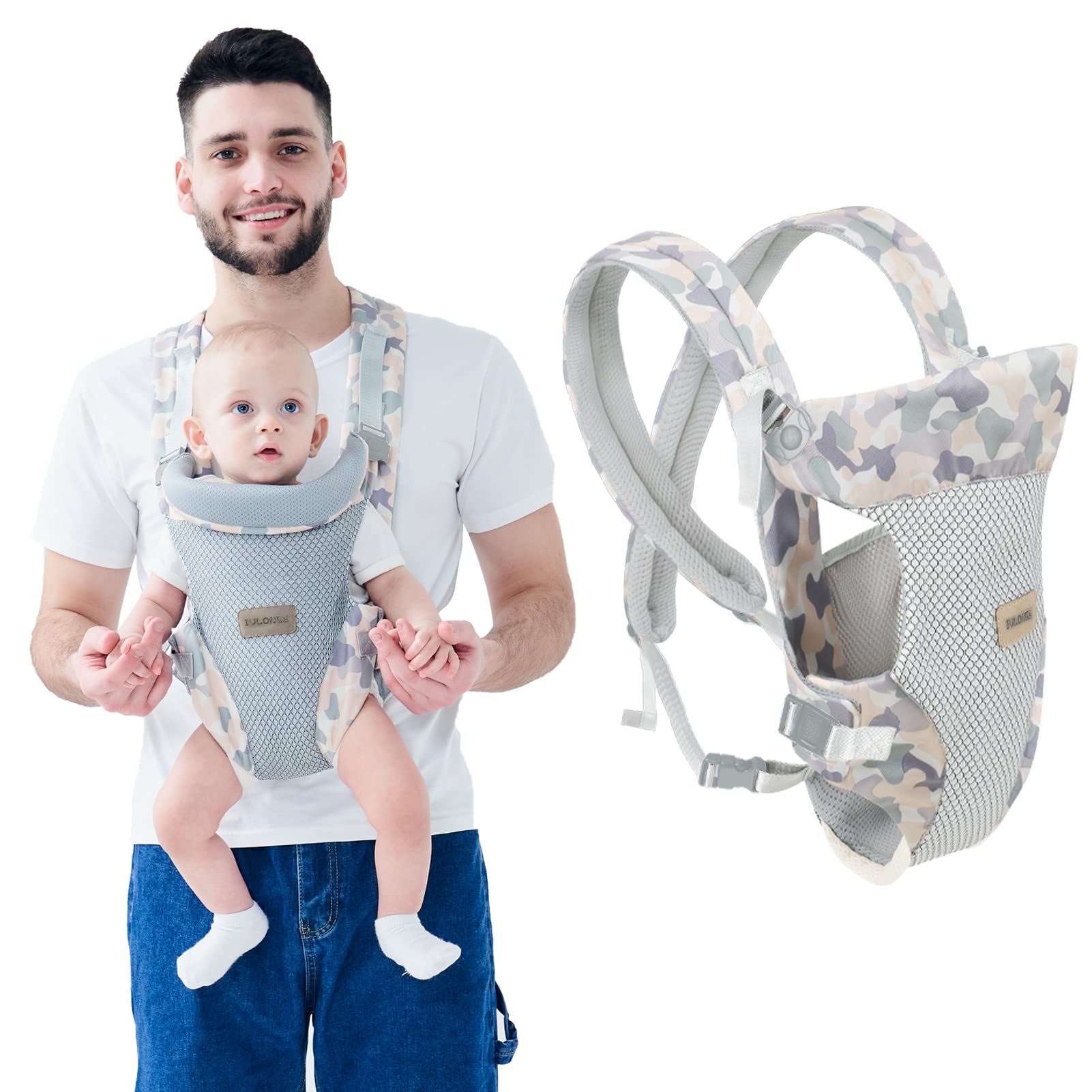 IULONEE Baby Carrier Sling | Breathable Fabric Infant Wrap - Grey