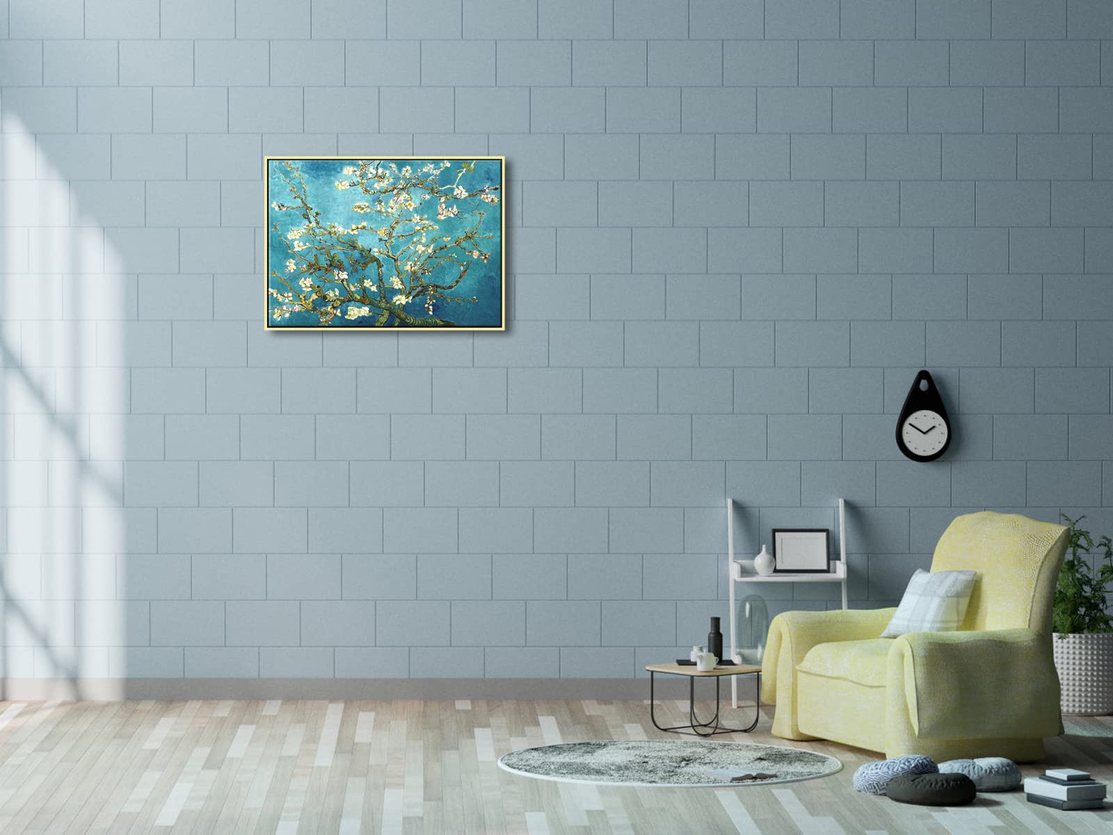 Wieco Art Van Gogh Almond Blossom Gold Framed Canvas Wall Art – 28x20