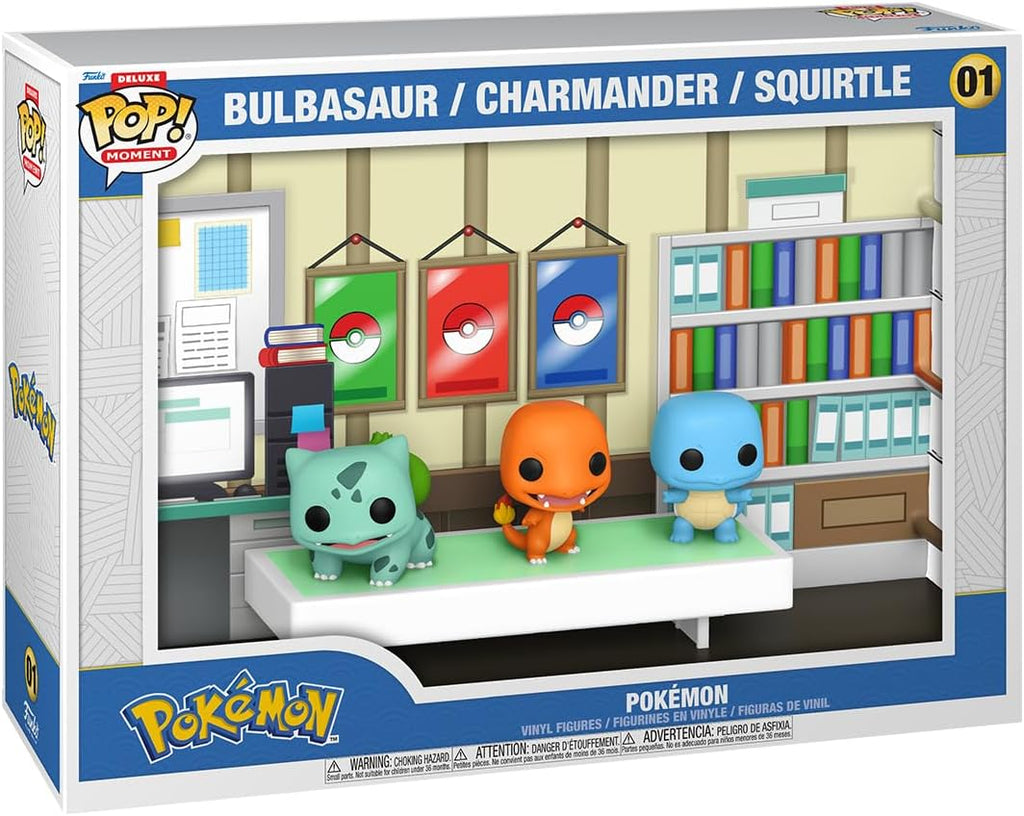 Funko Pop! Moments Deluxe: Pokemon Starters (1996) Vinyl Display Piece