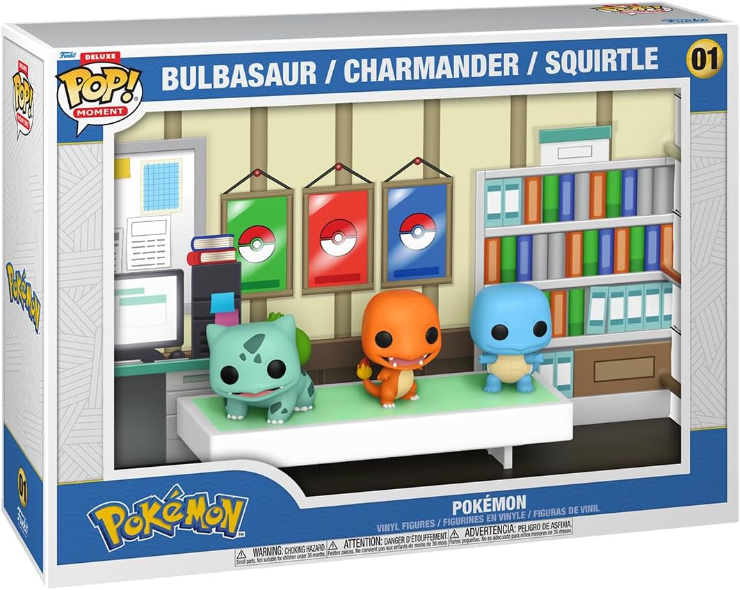 Funko Pop! Moments Deluxe: Pokemon Starters (1996) Vinyl Display Piece