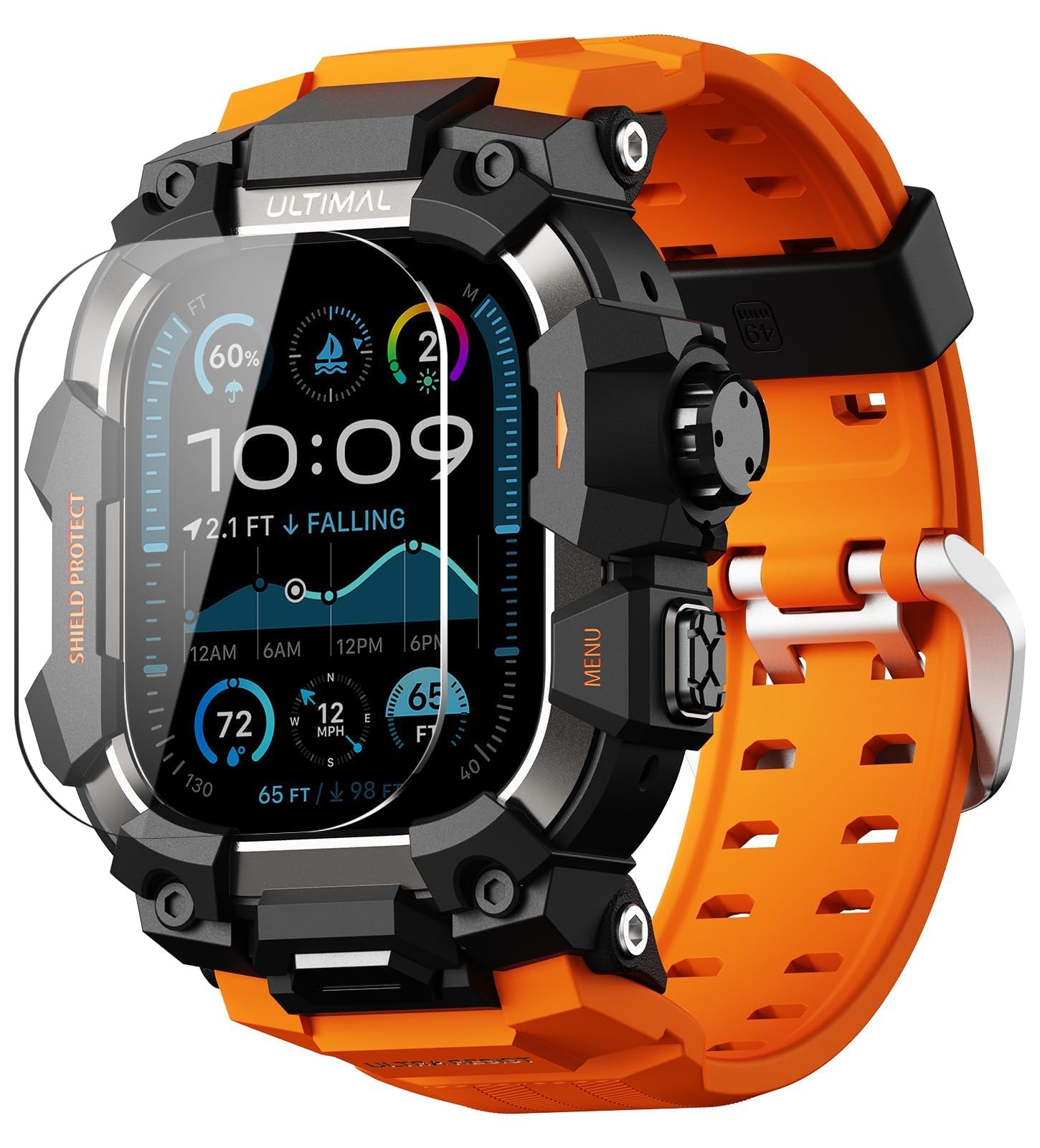 ULTIMAL Rugged Case with Band for Apple Watch Ultra 49mm - Orange
