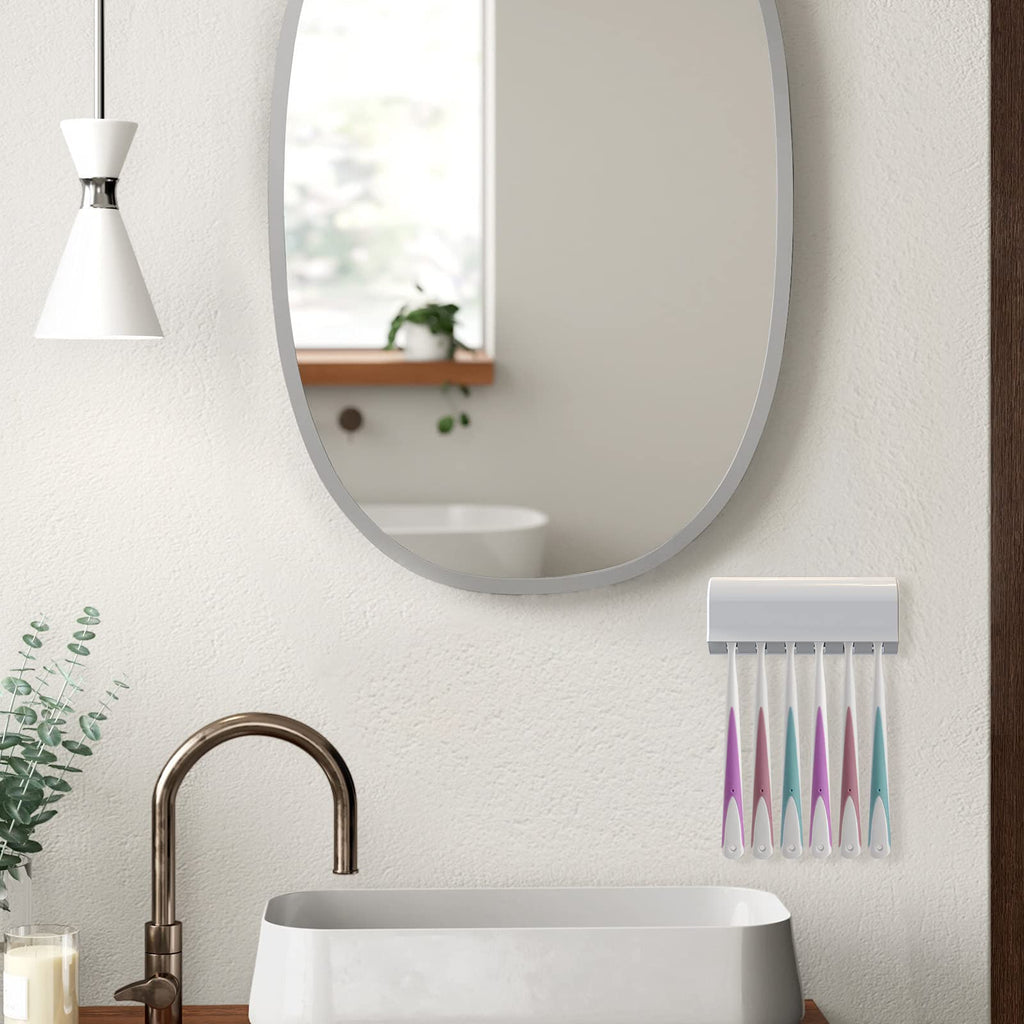 Linkidea 6 Slots Toothbrush Holder Wall Mounted, 2 Pack RV Organizer Hanger with Cover - image 5