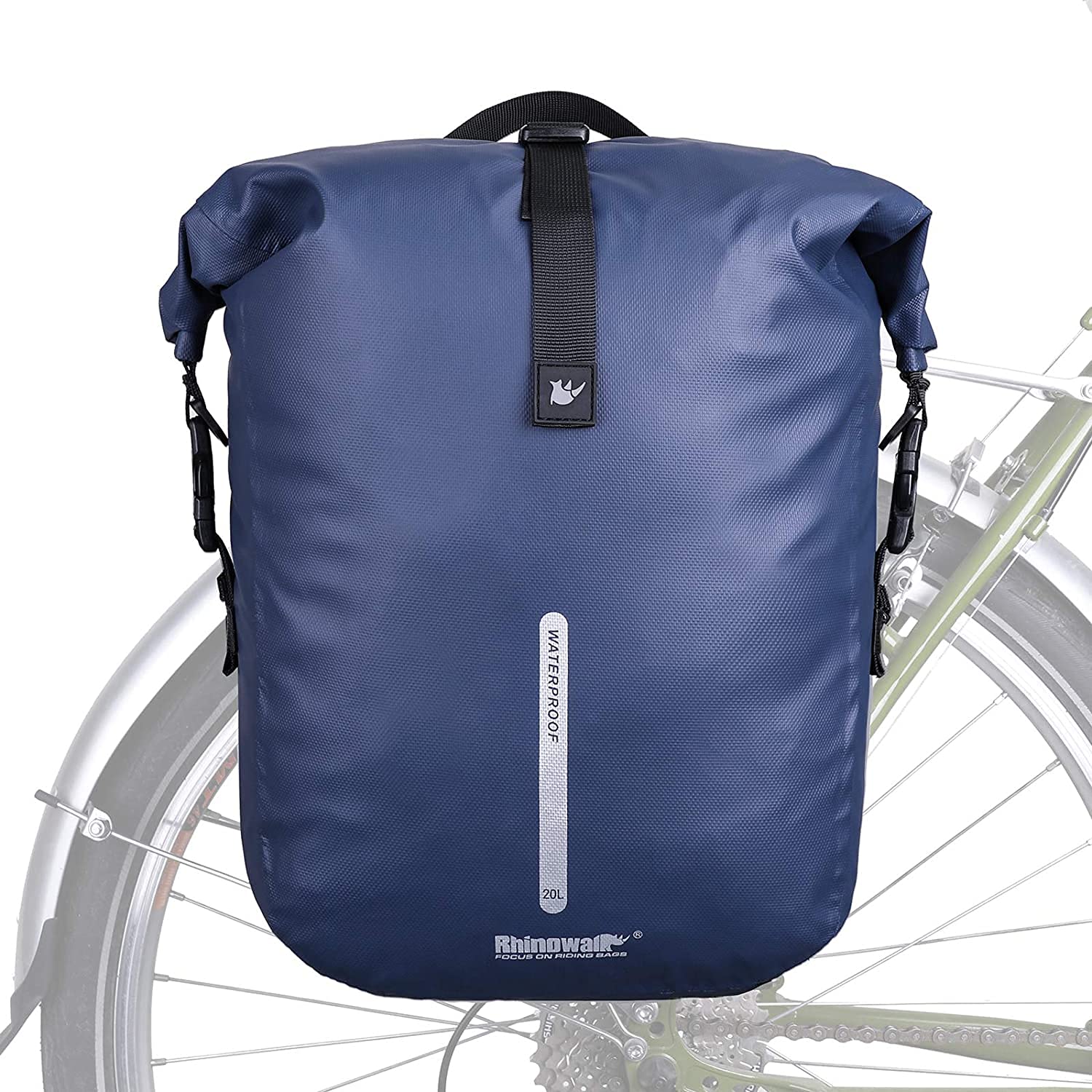 Rhinowalk 20L Waterproof Bike Pannier Bag | Laptop Backpack & Shoulder Bag