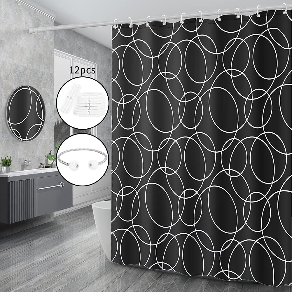 Miorkly Shower Curtain – Anti-Mould Waterproof Polyester with Weighted Hem