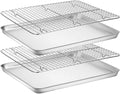 Umiten Stainless Steel Baking Sheet and Cooling Rack Set, 4-Piece