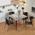 80cm Square Sintered Stone Dining Table – 4 Seater Marble Top