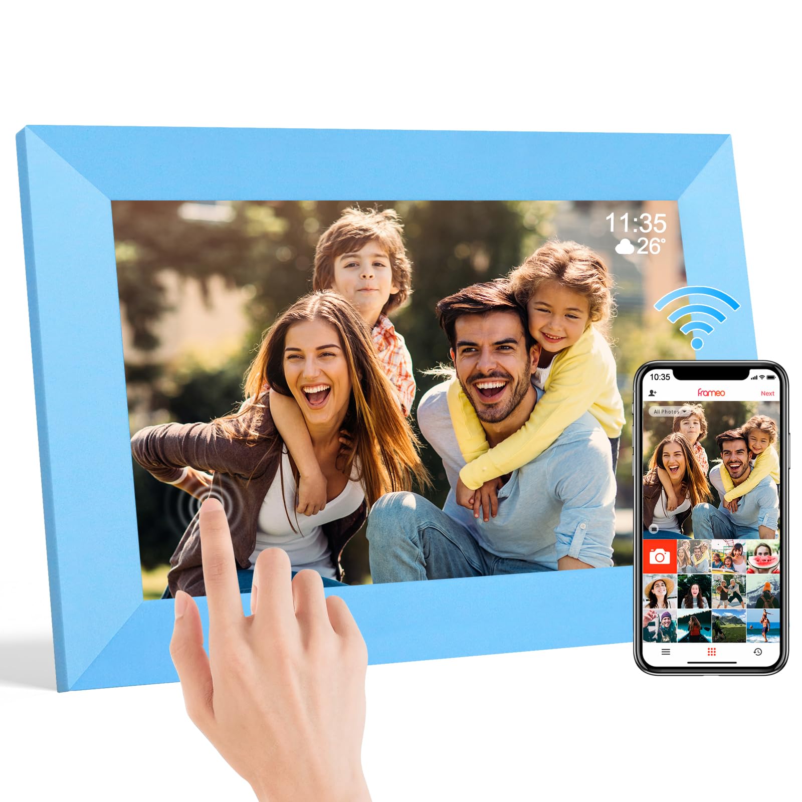 TSITSC 10.1 Inch WiFi Digital Picture Frame | 32GB IPS Touch Screen