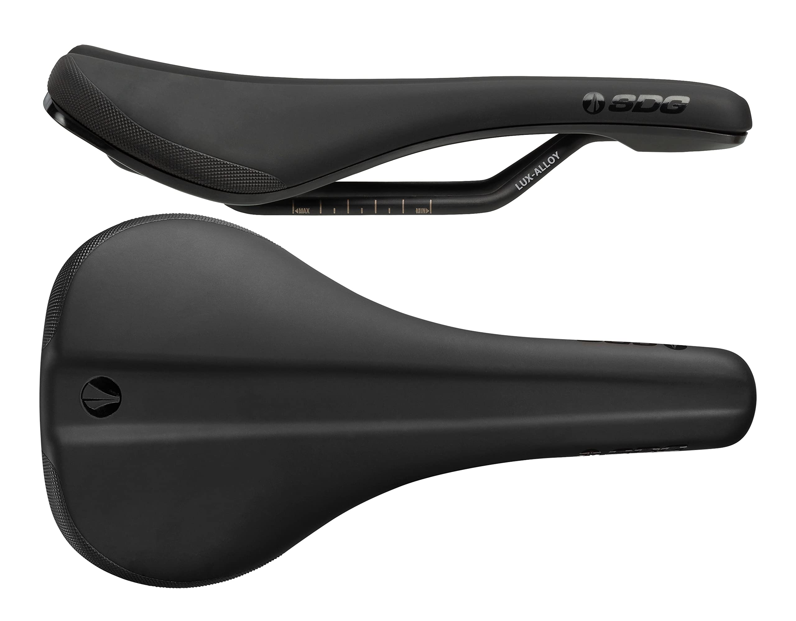 SDG Bel Air 3.0 Lux-Alloy MTB Saddle - Black Microfibre, 140mm
