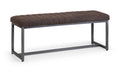 Julian Bowen Brooklyn Upholstered Bench | Charcoal Grey Tufted Suede