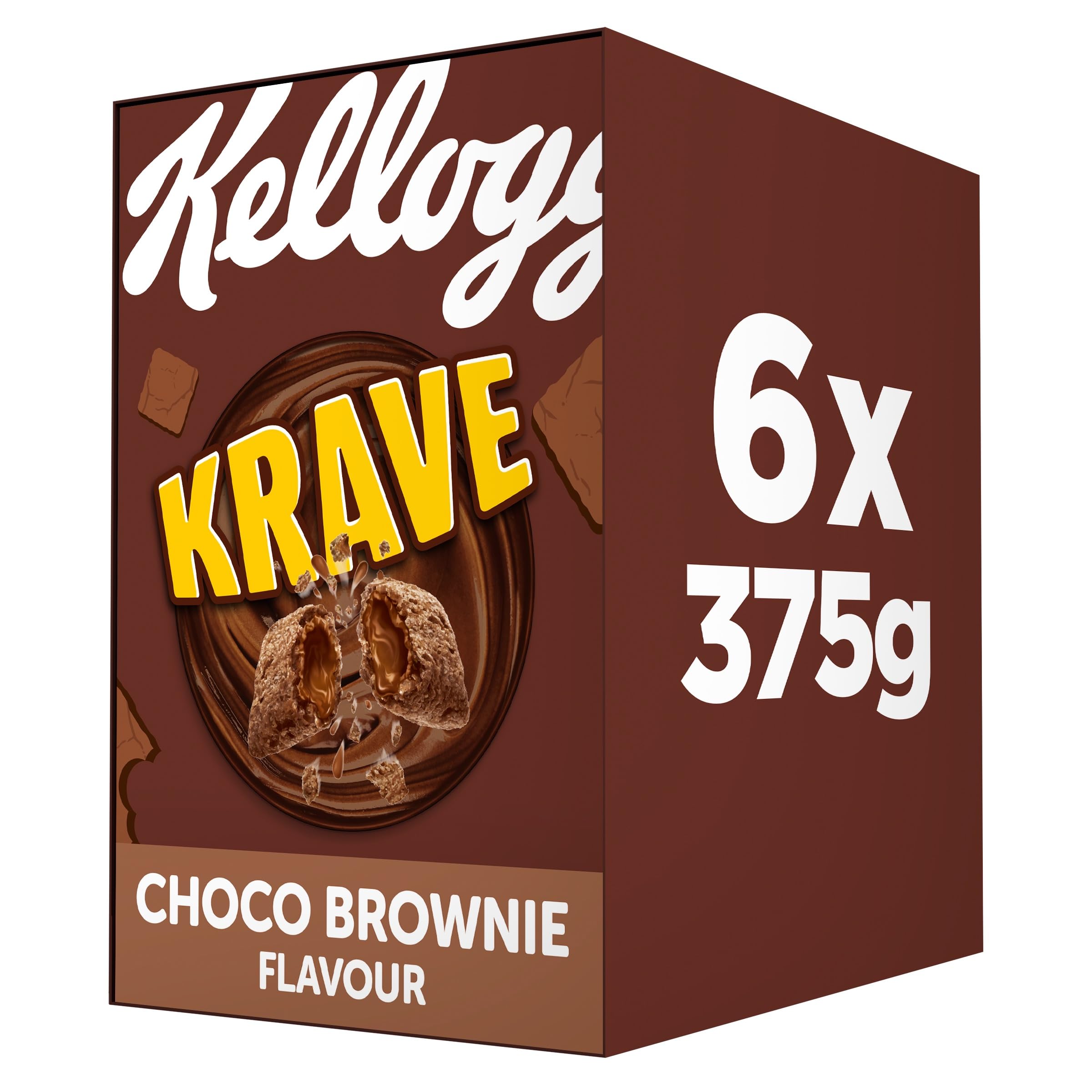 Krave Chocolate Brownie Cereal Multipack - 6 x 375g Breakfast Snacks