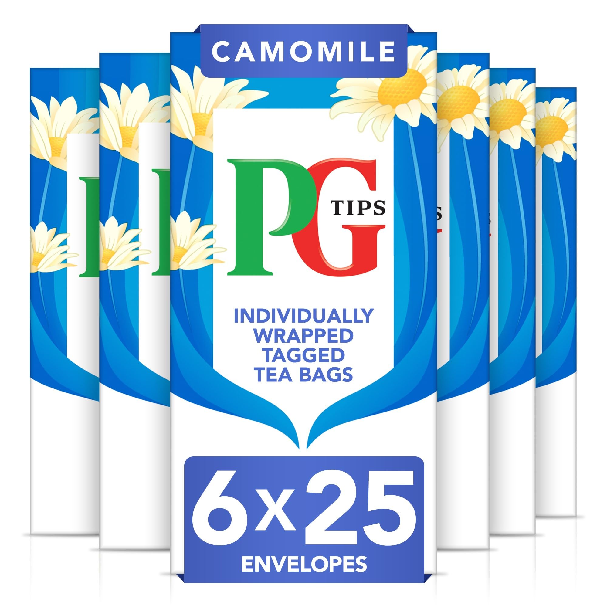 PG Tips Camomile Herbal Tea Bags - Bulk 150 Pack - Floral Infusion