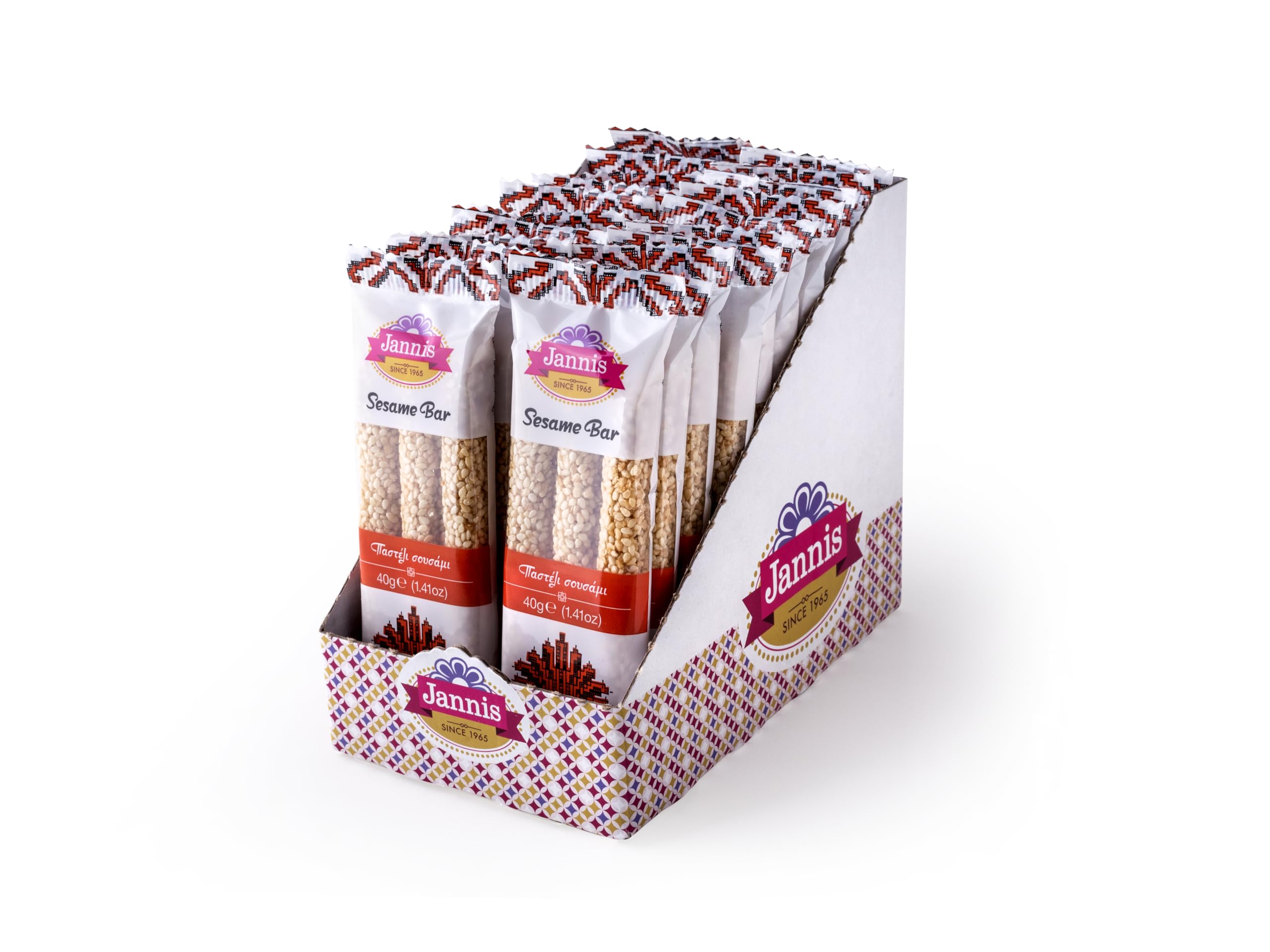 Jannis Sesame Bars – Healthy Honey & Protein Snack (20 Bars x 40g)